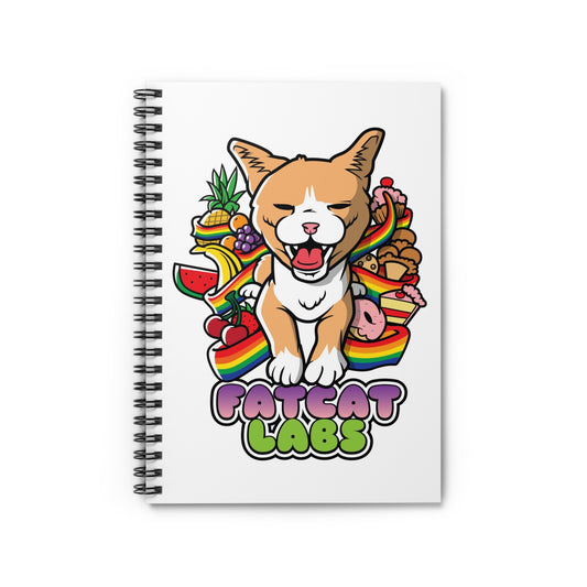 Fat Cat Labs Spiral Notebook - Ruled Line