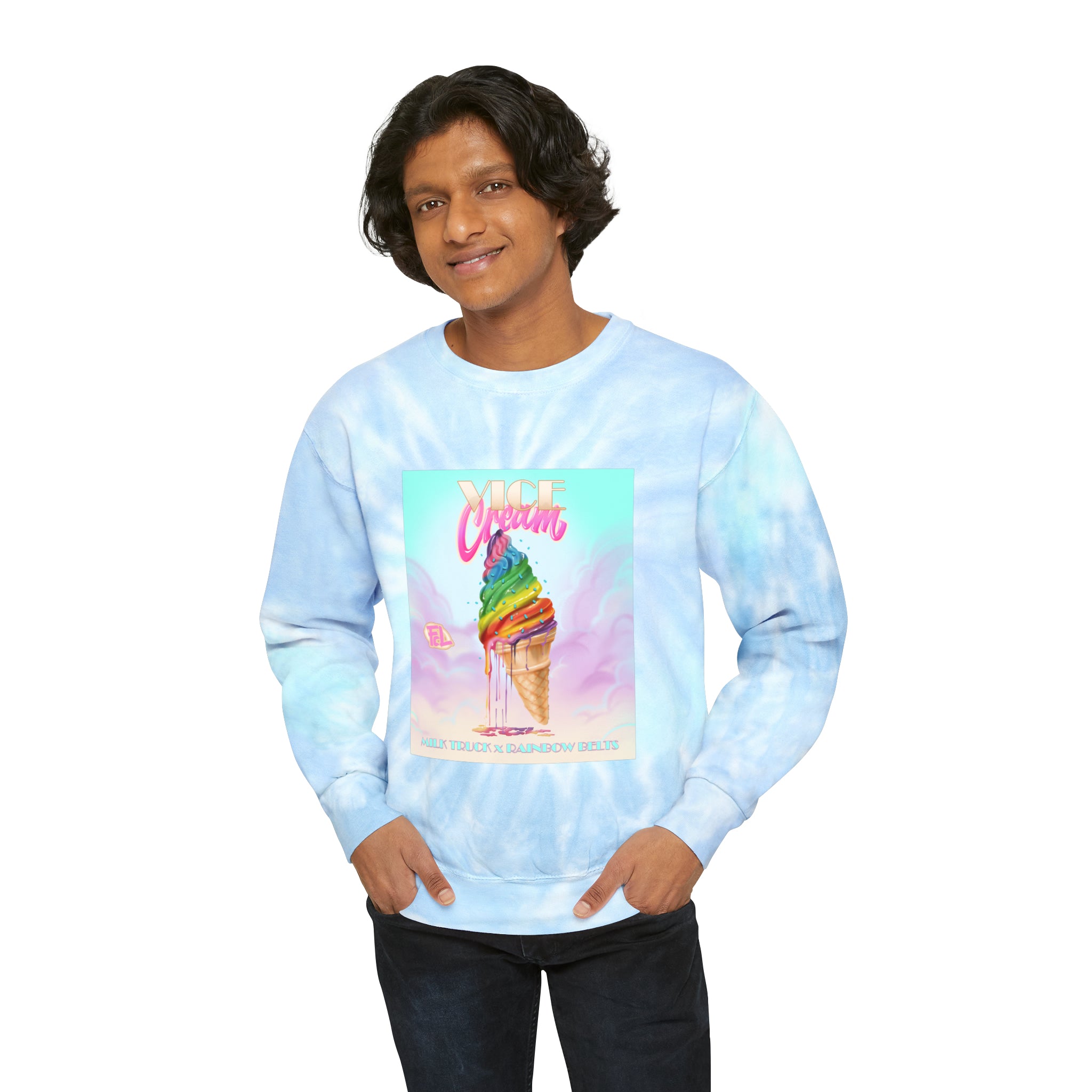 Cream tie dye store sweatshirt